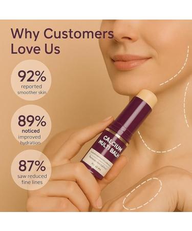 Calcium Multi Balm Stick for Face Eyes Lips & Neck Moisturizing Balm with Vitamin D & Shea Butter Firming Hydrating & Skin Barrier Care Stick for All Skin Types - Buy Online on GoSupps.com