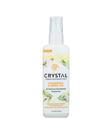 Crystal Essence Mineral Deodorant Spray  Chamomile & Green Tea 4 oz