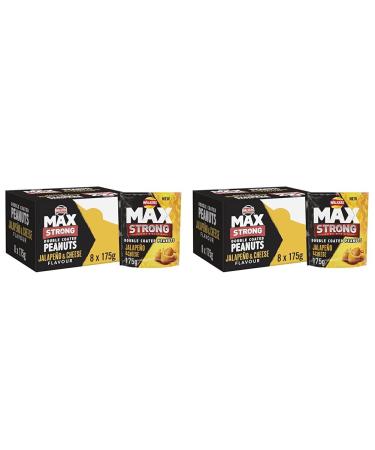 Walkers Max Strong Jalape o & Cheese Sharing Double Coated Peanuts 175g (Case of 8) Yellow (Pack of 2) 175 g (Pack of 16)