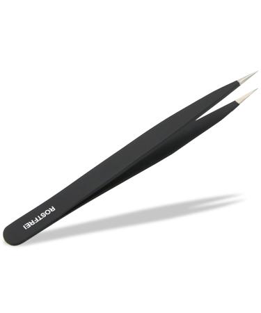 Pointed powder-coated plucking tweezers 12 cm stainless steel - Buy Online on GoSupps.com