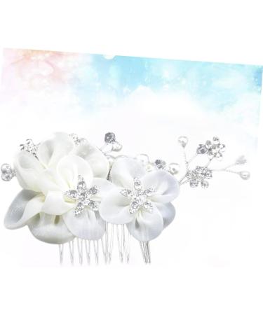 Didiseaon Wedding Headpiece for Bride Comb for Bridal Flower Hair Comb Wedding Hair Comb Decor Combs Hair Comb for Women Hair Comb for Bride Rhinestone The Flowers White Women's - Buy Online on GoSupps.com