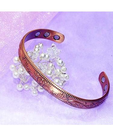 Shop Copper Magnetic Bracelet with 6 Magnets - Stylish & Therapeutic Design for Men & Women - International Shipping Available - Buy Online on GoSupps.com