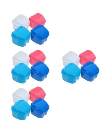 Healeeved 16 StK prosthesis box with filter layer Prozos single-soft tag bag for incorrect teeth soaking container for prostheses bathing containers for denture.