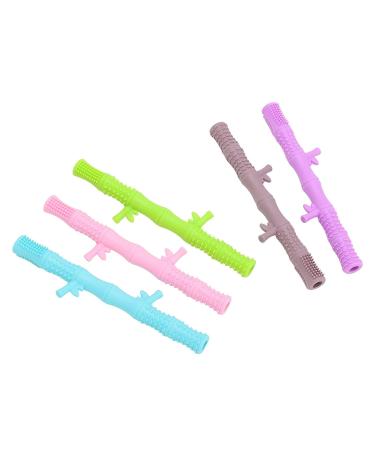 Colorful Baby Teething Tubes & Toys | Food Grade Silicone | Massage Gums | Includes Baby Brush - Buy Online on GoSupps.com