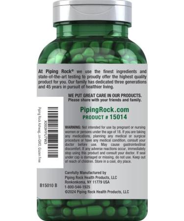 Piping Rock Ashwagandha Supplement 4500mg | 240 Capsules | Pills for Women and Men | with Black Pepper Extract | Extra Strength Herb Root | Non-GMO & Gluten Free - Buy Online on GoSupps.com