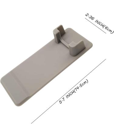 Silicone Self-Adhesive Wall Mount Razor Holder - Waterproof Bathroom Storage Rack for Men's Gillette & Schick Razor - 2 Pack Gray - Buy Online on GoSupps.com