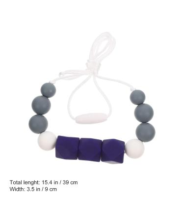 Healeved Silicone Chew Necklace for Kids - Sensory Oral Motor Aid for Boys and Girls with Special Needs - Dark Blue - Buy Online on GoSupps.com