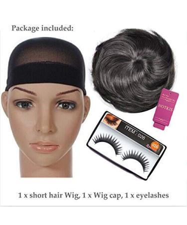 HOTKIS Burgundy Short Pixie Wig for Black Women | Human Hair Short Pixie Cut Wigs for African Americans - Buy Online on GoSupps.com