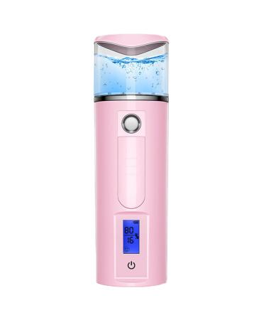 Mist Sprayer - Portable Nano Mist Sprayer with Skin Analysis - Hydrating USB Rechargeable Face Steamer for Eyelash Extensions Face Face Hydration Dyeulget Pink