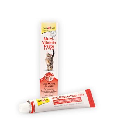 Gimcat Multi -Vitamin Paste Extra - Cats snack with fish oil for a strong immune system and cell metabolism - 1 tube (1 x 50 g) 50 g (1 Pack) single - Buy Online on GoSupps.com