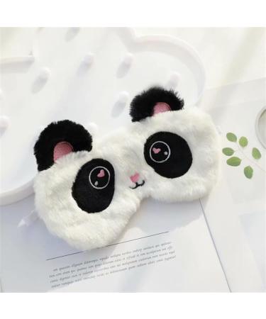 Buy White Cute Panda Sleeping Mask - Soft Plush Blindfold for Travel Meditation & Naps | Funny Animal Eye Cover for All Ages - Buy Online on GoSupps.com