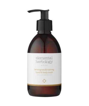 Elemental Herbology Lemongrass & Nutmeg Aromatherapy Body Wash 9.8 Fl Oz - SLS-Free rejuvenating and renewing daily body wash