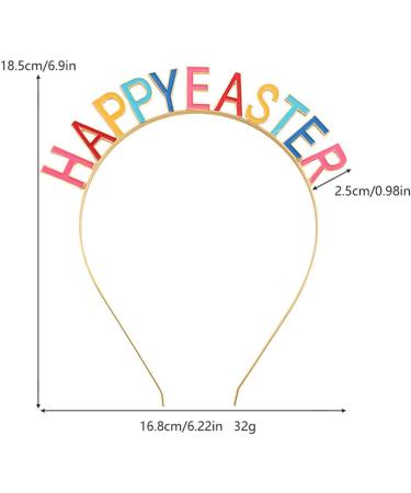 Jovono Easter Headband Colorful HAPPY EASTER Hairband Gold Hair Hoop Party Hair Accessory for Women - Buy Online on GoSupps.com