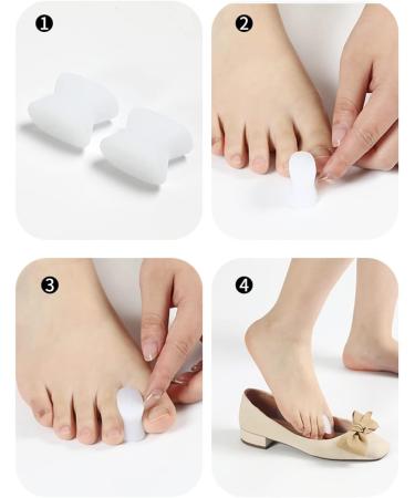 MICPANG Bunion Corrector Toe Separator for Men and Women - 3 Pairs White Gel Silicone Bunion Pads and Splint for Pain Relief - Buy Online on GoSupps.com