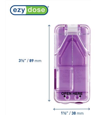 Ezy Dose Stainless Steel Pill Cutter and Splitter with Dispenser | Travel-sized | Cuts Pills, Vitamins, Tablets | Colors Vary - Buy Online on GoSupps.com