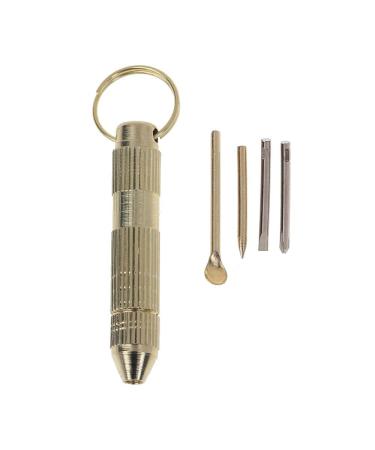 4 in1 Mini Portable Golden Opener Screwdrivers Ear Pick Ear Cleaner Keychain Kit Fashion Processed
