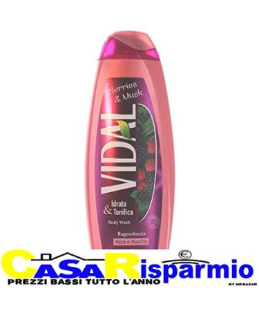 VIDALFORCE 6 x Vidal Berries & Musk Bath & Shower Foam 500ml