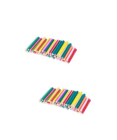 Housoutil 100 Pcs Fruit Canes Scrapbooking Accessories Braiding Toy Sticks Homemade Canes Nail Art Tips Decoration Diy Manicure Supplies Diy Nail Art Supplies Stickers Polymer Clay