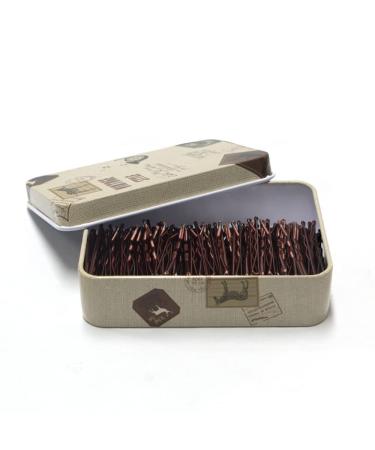 Mini Bobby Pins Brown with Cute Case, 200 CT 1.38 Inch Bronze Small Hair Bobby Pins for Buns, Premium Hair Pins for Kids, Girls and Women, Great for All Hair Types