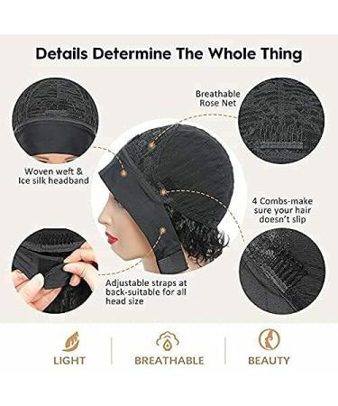 20 Water Wave Headband Wig for Black Women | Wet & Wavy Curly | Glueless None Lace Front | Brazilian Remy Human Hair | 150% Density - Buy Online on GoSupps.com