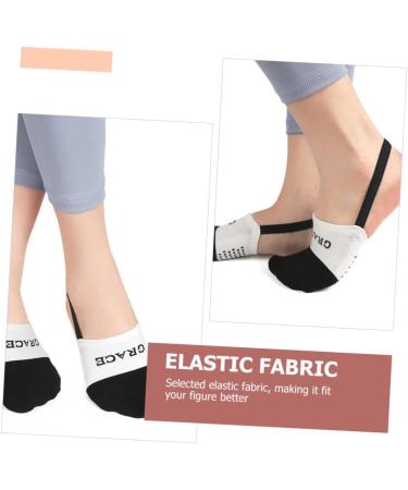 Mobestech Yoga Socks for Women - 4 Pairs Anti-Drop Cotton Half Socks with Forefoot Pad | International Shipping - Buy Online on GoSupps.com