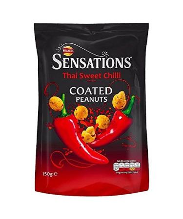 Walkers Thai Sensations Sweet Chili Coated Peanuts 150G (Pack of 2)