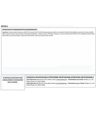  Ricola Ricola - 13 Ricola Herbs Candy - Gluten Free - Honey and Lemon Echinacea - 20 50g Cases - Buy Online on GoSupps.com