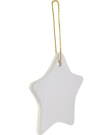 DIY Ceramic Bisque Star Ornaments - 12 Pack for Christmas Tree Decoration - Buy Online on GoSupps.com