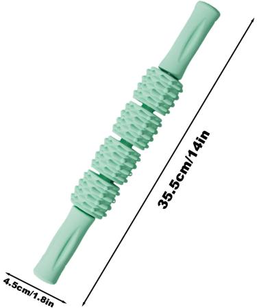 Massage Roller - Ergonomic Body Massage Stick for Muscle Recovery Yoga & Fitness - Green - Buy Online on GoSupps.com