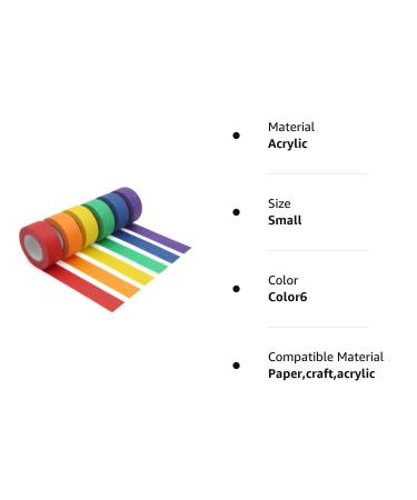 Feeke Colored Masking Tape  Colored Painters Tape for Arts & Crafts  Labeling or Coding - Art Supplies for Kids - 6 Different Color Rolls - Masking Tape 1 Inch x 13 Yards (2.4cm X 12m) Color6 - Buy Online on GoSupps.com