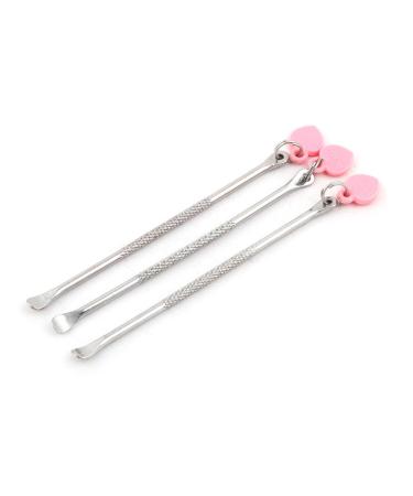 Qtqgoitem Stainless Steel Heart Shape Decor Earpick Earwax Removal Tool Cleaner 3 PCS (Model: a65 203 965 0f2 915)