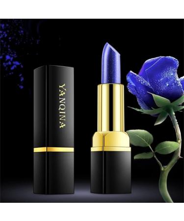 Long-lasting Moisturizing Lipstick  YANQINA Magical Discoloration Blue-Rose Temperature Changing Lipstick With Flash Long-lasting Long-lasting Kissproof Moisturizing
