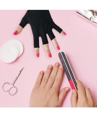 UV Glove Gel Manicures Glove UV Protection Gloves Polish Nail Drye Anti UV Fingerless Gloves 1Pair Black uv protection gloves - Buy Online on GoSupps.com