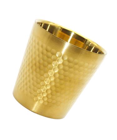 POPETPOP 2 Pcs Shaving Bowl Tool Gift Smooth Stainless Steel 304 Man 7.1x7cmx2pcs Goldenx2pcs