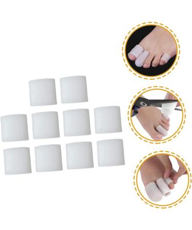 PLAFOPE 10pcs Silicone Toe Covers & Separators - Big Toe Protectors for Men - Mild White - 3x2.5cm - Buy Online on GoSupps.com