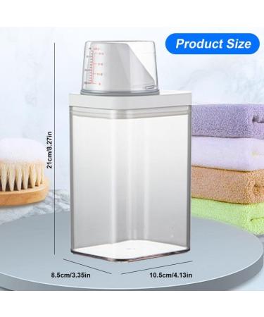 1100ml Laundry Detergent Dispenser | Transparent Reusable Container with Measuring Cup | Ideal for Washing Powder, Softener, Scent Booster | Laundry Storage Solution - Buy Online on GoSupps.com