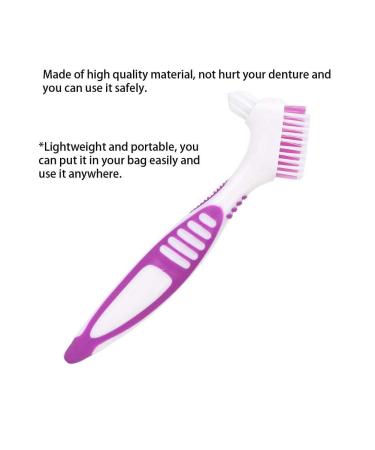 ZJchao Denture Cleaning Brush Set - 2pcs Double-Sided Oral Care Brushes for Effective Household Cleaning - Buy Online on GoSupps.com