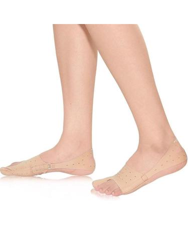 Wlype 2 pieces of toe spreader hallux valgus rail bale correction foot pain care bone-thumb smooth iron pedicure orthesis support for day and night (khaki m)