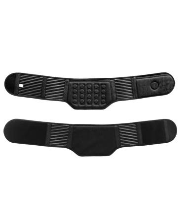 Wgust Heated back support for pain relief in the lower back heated compression belts for pain relief in the case of herniated disc and scoliosis (color: black size: l/large) L/Large black