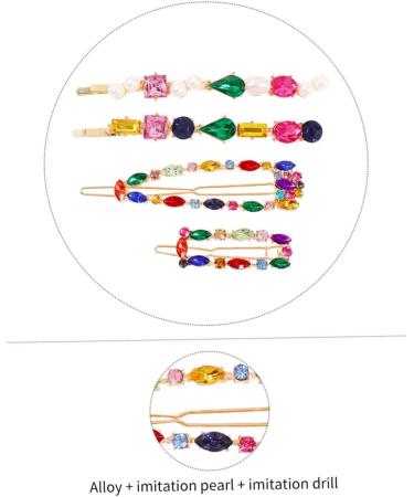 FRCOLOR Girl Hair Clips bang clip barrettes for women stylish hairpin diamond bobby pin rhinestone barrette pin decorations bridal clip pearl pin clip button bride Colored Hair Clips - Buy Online on GoSupps.com