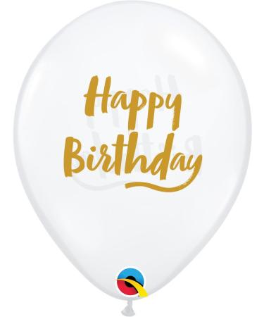 Qualatex 11" Brush Script b-Day Clear