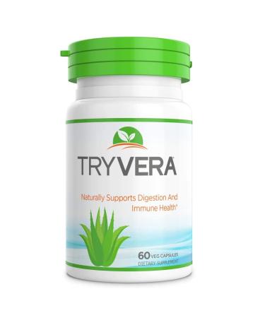 TRYVERA - Naturally Relieves Bouts of Indigestion Acid Reflux Heartburn Gas Bloating and Constipation. Helps with Regularity & aids Digestion. 1