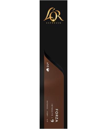 L'Or Espresso Caf Forza - Intensity 9 - 10 Aluminum Capsules Compatible with Nespresso Machines 52g - Buy Online on GoSupps.com
