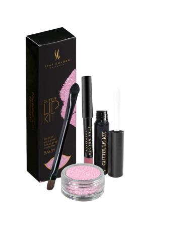 Stay Golden Cosmetics Baeby Glitter Lip Kit, Transfer Proof and Smudge Proof 3 oz Baby Pink - Buy Online on GoSupps.com