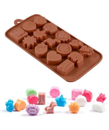 3pcs 15 Fudge Molds Non-Stick Mold Cartoon Animal Mold Silicone Mold Fondant Molds Bakeware Silicone Candy Mold Silicone Baking Molds Candy Molds Biscuits Cake Chocolate Candies mediumx3pcs Coffeex3pcs - Buy Online on GoSupps.com