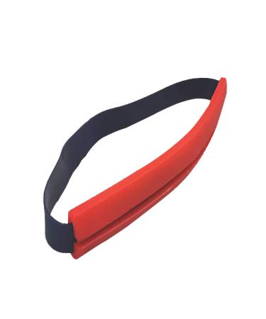 1PC Neckline Shaving Guide Template Hair Cutting Guide Tool Mustache Shaping Trimmer DIY Hand Free Hair Cut Non-Slip for Men Barber(Red) S