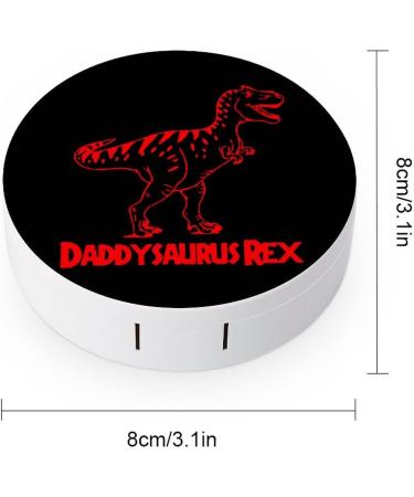 Daddysaurus Rex Round Case For Contact Lens Kit Storage Box with Mirror Printed - Buy Online on GoSupps.com