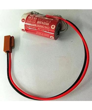 Buy Pack of 20 ER17/33 3.6V 1600mAh Non-Rechargeable Industrial Control Batteries with 2-Pin Brown Plug - Perfect for PLC & International Shipping - Buy Online on GoSupps.com
