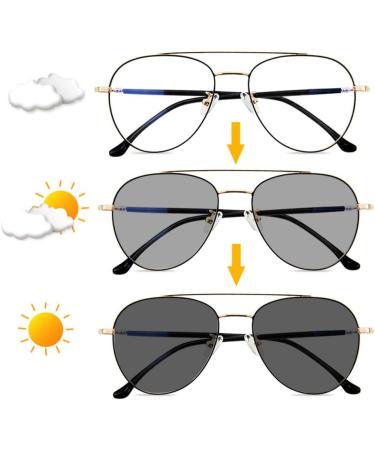 Shop Riccie Phototropic Men's Sunglasses | Progressive HD Multifocal Resin Glasses | UV400 Protection +1.0 to +3.0 Diopters - Buy Online on GoSupps.com