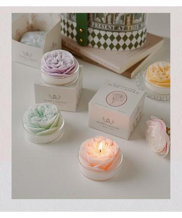 Buy Rose Shaped Lavender Scented Candle - Aromatherapy Soy Wax Jar Candle for Home & Perfect Gifts for Women - Buy Online on GoSupps.com